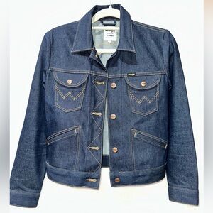 Wrangler ICONS 124WJ Women's Western Rigid Denim Blue Jeans Jacket